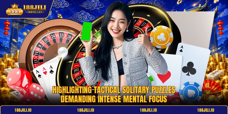 Highlighting tactical solitary puzzles demanding intense mental focus