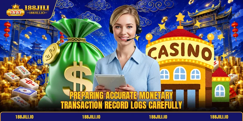 Preparing accurate monetary transaction record logs carefully