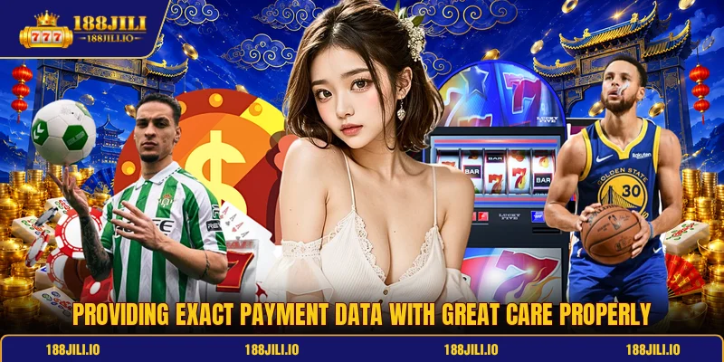 Providing exact payment data with great care properly Providing exact payment data with great care properly