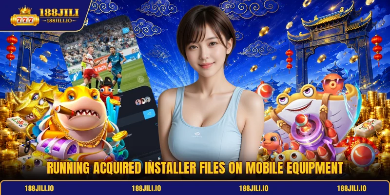 Running acquired installer files on mobile equipment