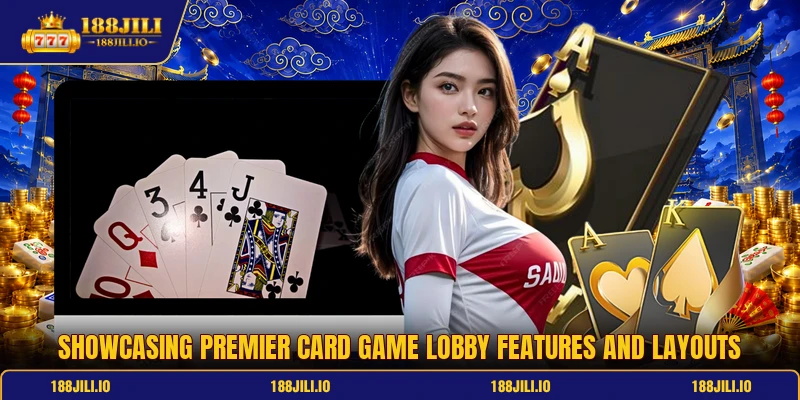 Showcasing premier card game lobby features and layouts
