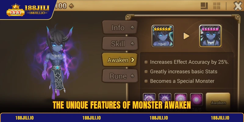 The unique features of Monster Awaken