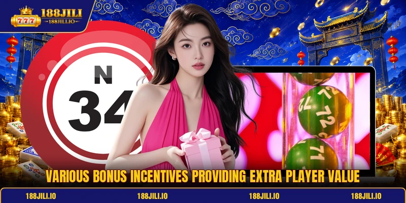 Various bonus incentives providing extra player value Various bonus incentives providing extra player value